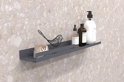 Полиця В-6 для ванної кімнати 600мм, графіт