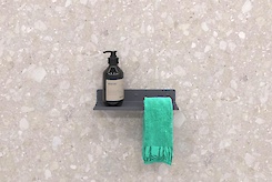 Полиця В-7 для ванної кімнати 250мм, графіт