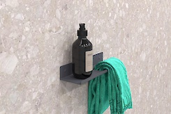 Полиця В-7 для ванної кімнати 250мм, графіт