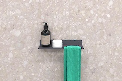 Полиця В-7 для ванної кімнати 300мм, графіт