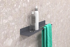 Полка В-7 для ванной комнаты 400мм, графит