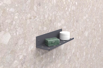 Полиця В-8 для ванної кімнати 250мм, графіт