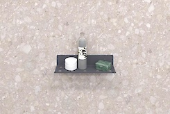 Полиця В-8 для ванної кімнати 300мм, графіт