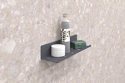 Полиця В-8 для ванної кімнати 300мм, графіт