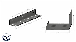 Полка В-8 для ванной комнаты 400мм, графит