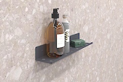 Полка В-8 для ванной комнаты 400мм, графит