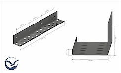 Полиця В-8 для ванної кімнати 600мм, графіт