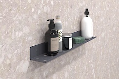 Полиця В-8 для ванної кімнати 600мм, графіт