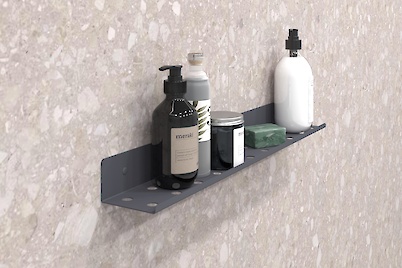 Полиця В-8 для ванної кімнати 600мм, графіт