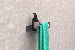 Полиця В-9 для ванної кімнати 250мм, графіт