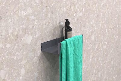 Полиця В-9 для ванної кімнати 300мм, графіт