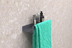 Полка В-9 для ванной комнаты 400мм, графит