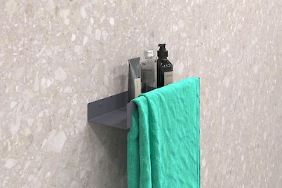 Полка В-9 для ванной комнаты 400мм, графит