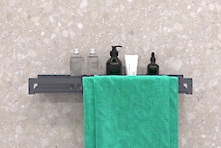 Полиця В-9 для ванної кімнати 600мм, графіт