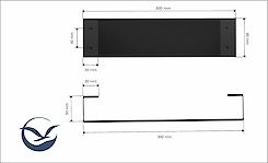 Тримач для рушника В-15 400мм, білий