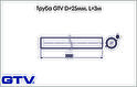 Труба (жердина) кругла GTV d=25, L=3м, чорний