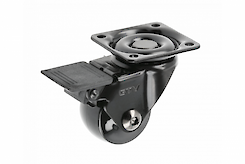 Меблевий ролик GTV CALIBRO, D=35 з гальмом, чорний