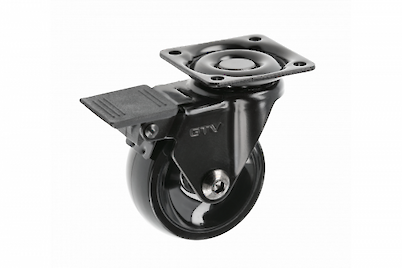 Мебельный ролик GTV CALIBRO, D=50 с тормозом, черный