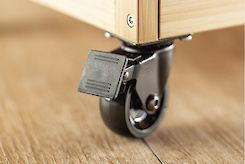 Меблевий ролик GTV CALIBRO, D=75 з гальмом, чорний