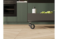 Меблевий ролик GTV STRADA, D=60 з гальмом, чорний