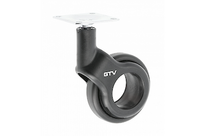 Мебельный ролик GTV STRADA, D=60 без тормоза, черный