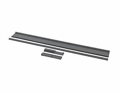 Передня панель GTV  AXIS PRO H-110 L=1200мм + кріплення для внутрішнього ящика (комплект), антрацит