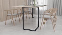 Металева опора (нога) для столу VT-2 425х723, чорний