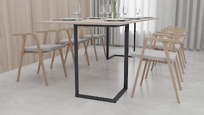 Металева опора (нога) для столу VT-2 425х723, чорний