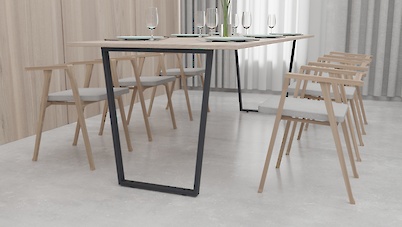 Металева опора (нога) для столу VT-5 600х723, чорний