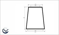 Металева опора (нога) для столу VT-6 600х723, чорний