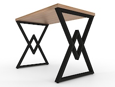 Металева опора (нога) для столу VT-1 600х723, чорний