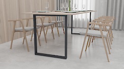 Металева опора (нога) для столу VT-3 600х723, чорний