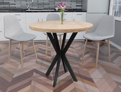 Металева опора для круглого столу VT-7 554х735, чорний