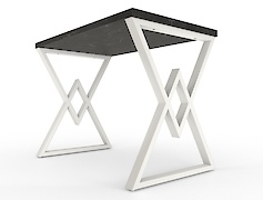 Металева опора (нога) для столу VT-1 600х723, білий