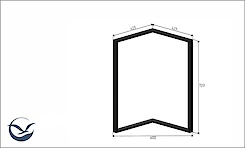 Металева опора (нога) для столу VT-2 425х723, білий