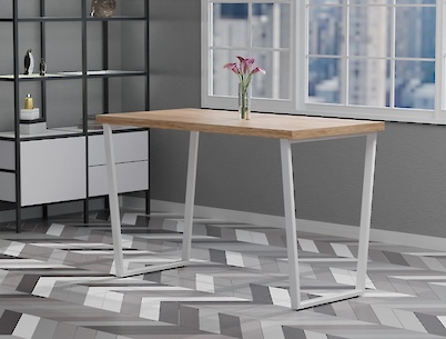 Металева опора (нога) для столу VT-5 600х723, білий