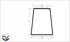 Металева опора (нога) для столу VT-6 600х723, білий