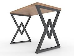 Металева опора (нога) для столу VT-1 600х723, графіт