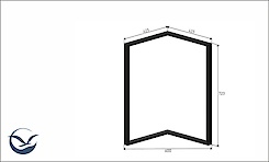 Металева опора (нога) для столу VT-2 425/723, графіт