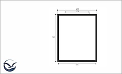 Металева опора (нога) для столу VT-3 600х723, графіт