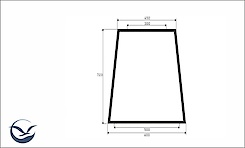 Металева опора (нога) для столу VT-6 600х723, графіт