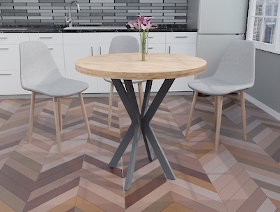 Металева опора для круглого столу VT-7 554х735, графіт