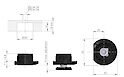 Мебельная регулируемая опора Italiana Ferramenta Integrato TECH Z 12мм для мебели без цоколя