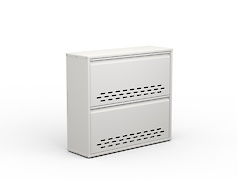 Тумба для взуття металева 2 секції 800х715 біла