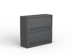 Тумба для обуви металлическая 2 секции 800х715 графит