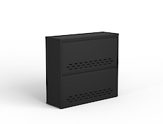 Тумба для обуви металлическая 2 секции 800х715 черный