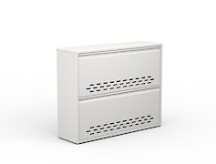 Тумба для взуття металева 2 секції 900х715 біла