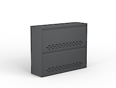 Тумба для обуви металлическая 2 секции 900х715 графит