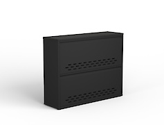 Тумба для обуви металлическая 2 секции 900х715 черный