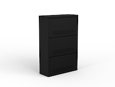 Тумба для обуви металлическая 3 секции 700х1050 черный